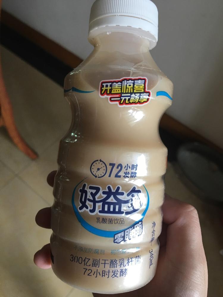 表示之前买东西一直在华x超市,前天在他家买了瓶好益多酸奶,打开以后