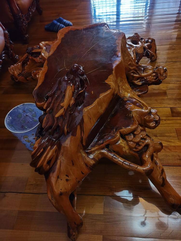 红豆杉根雕茶几转让