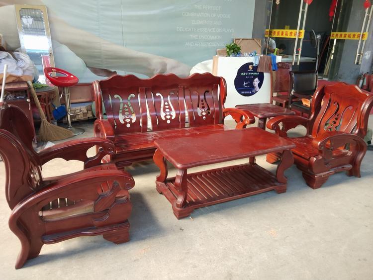 实木沙发五件套八成新800出售联系电话15759966939包送货上门安装